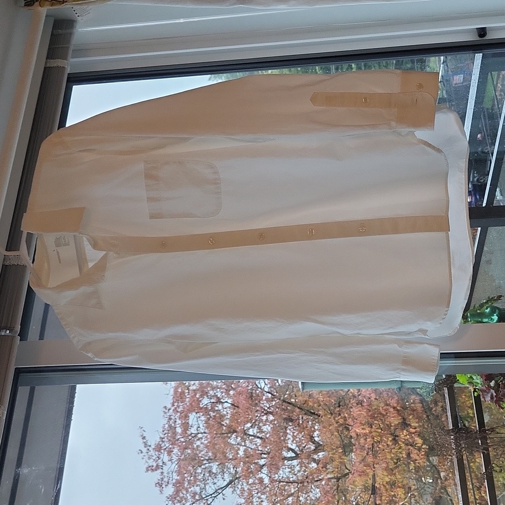 White Muji men's button down
